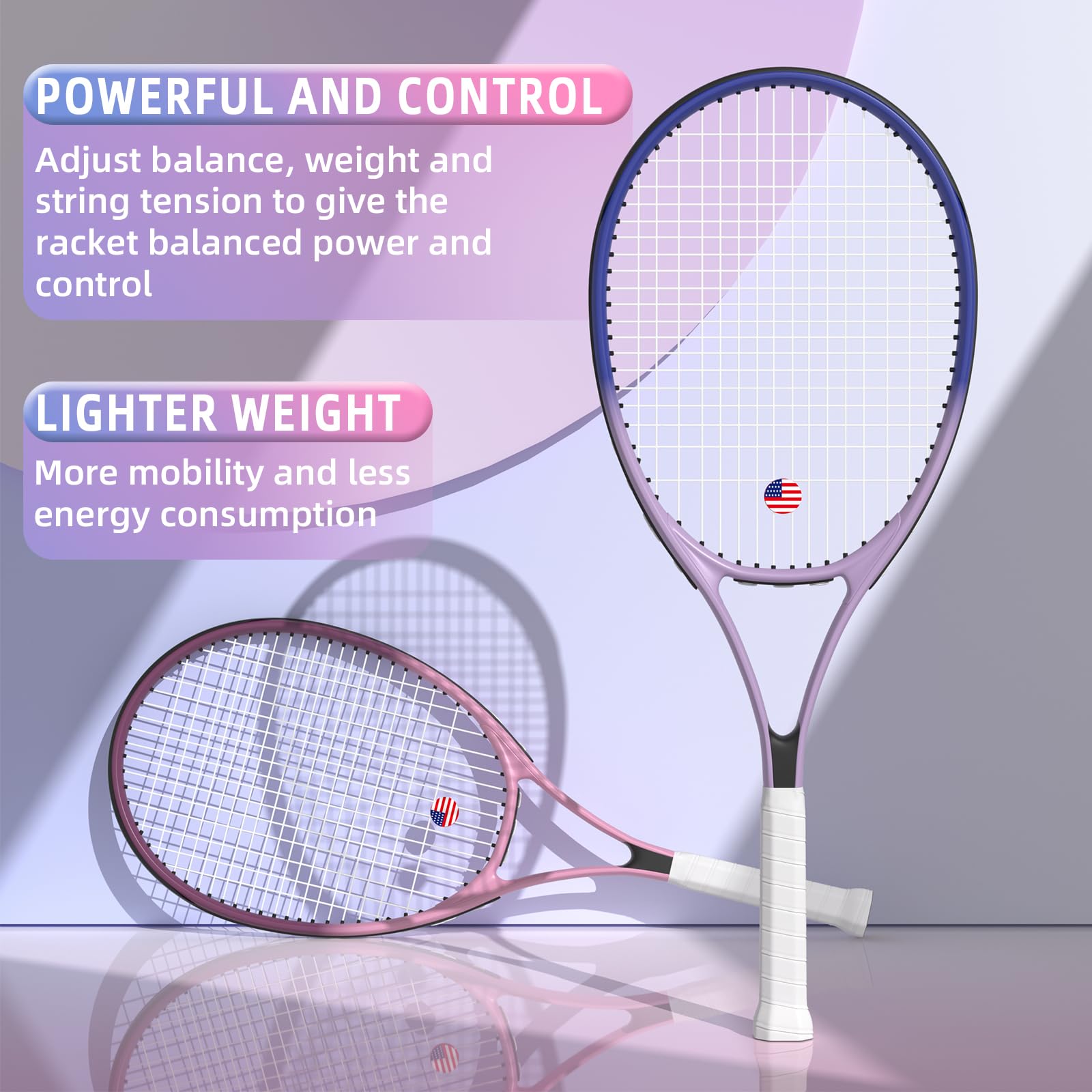 Snapklik.com : Tennis Rackets For Adults 27 Inch Tennis Racquets Set ...