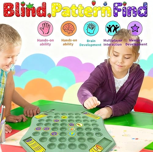 Miniatura 4 de Juego de memoria de ajedrez con tapa de 54 piezas  Juego de mesa de ajedrez a juego con tapa de fruta, juguete educativo de escritorio para jardín