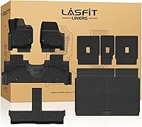 Vista 26 de LASFIT - Tapetes para Ford F250 y F350 2012-2016 sin palanca de cambio manual de tracción, protectores de TPE para todo clima, piso alfombrado