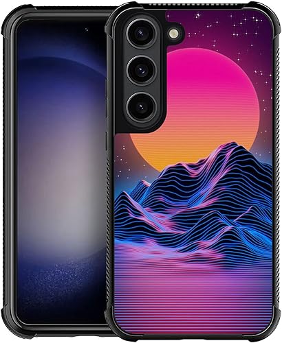 CARLOCA Synthwave - Funda compatible con Samsung Galaxy S23, diseño gráfico de identidad retro, a prueba de golpes, antiarañazos, acrílico duro para disponible en Yaxa Peru