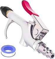 XUDYVCO Air Blow Gun Kit: Professional 2-Way 1/4" Quick Connect Rubber Tip Nozzle, Powerful Pneumatic Dust Blower for Compressor Cleaning