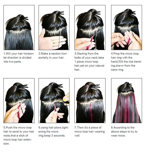 Miniatura 9 de Extensiones de cabello rizado lacio con punta en U, 100 Remy, cabello humano Remy, extensiones de cabello con punta de queratina, extensiones de