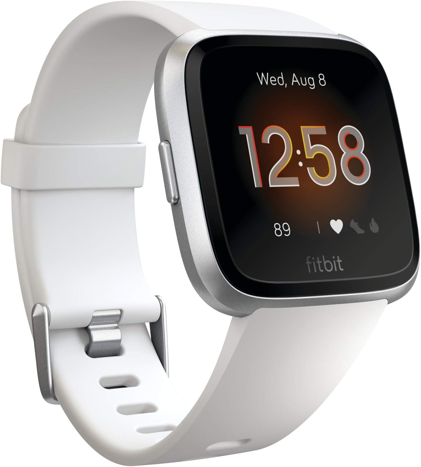 FB415SRWT Versa Lite Smartwatch White/Silver Aluminium, Large / Small