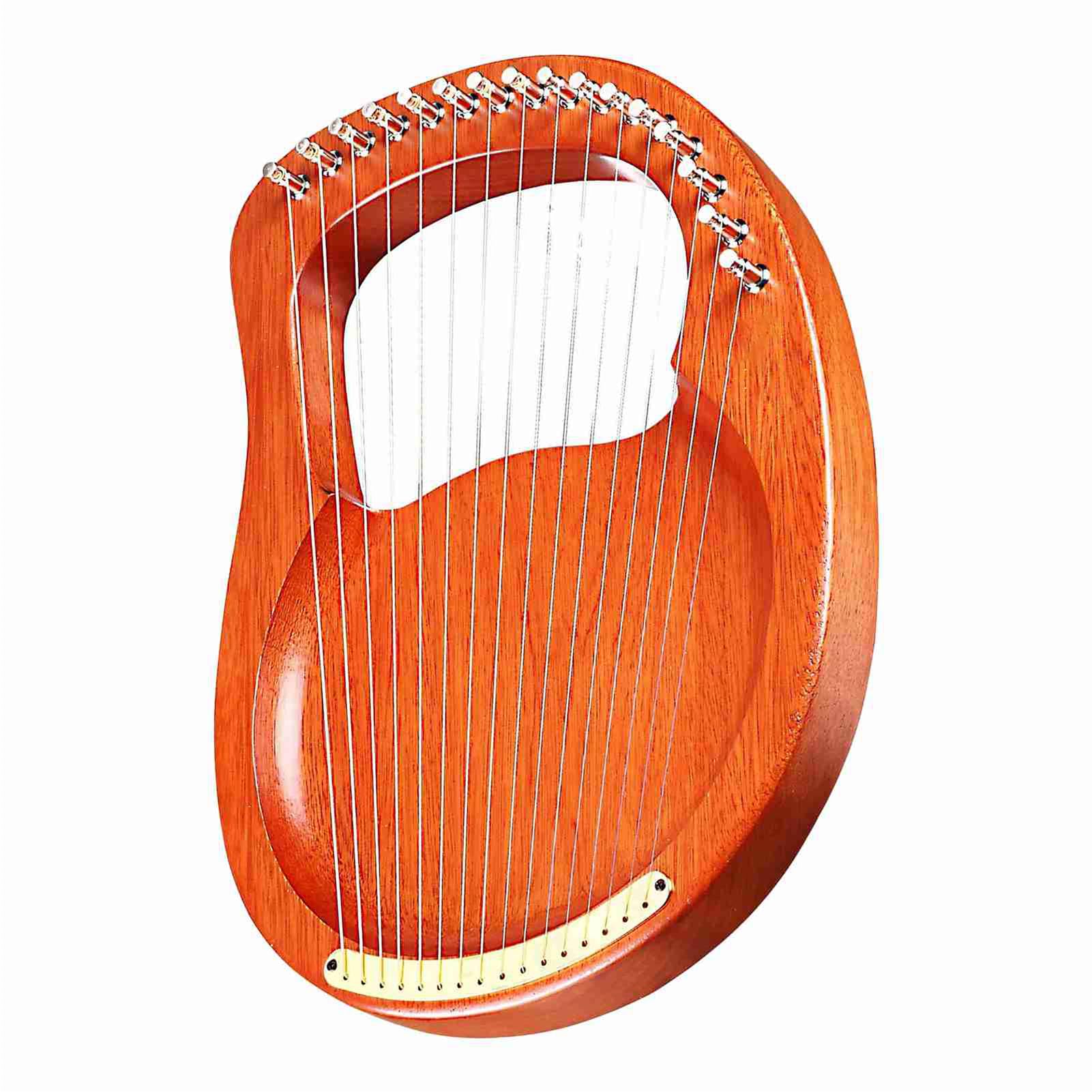 Arpa Lirica a 16 Corde Arpa Lirica Lira Strumento a Corde in Legno di Mogano in Metallo Stile Greco Compatto Leggero con Borsa per Il Trasporto Chiave per Accordatura