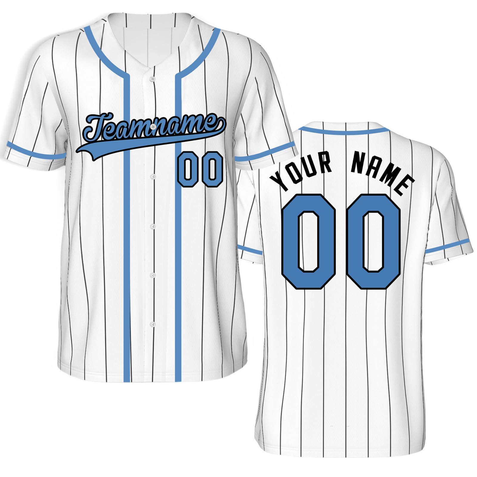 Maillot de Baseball Brodé Personnalisé Nom Numéro Logo Uniforme d'Équipe Hommes Femmes Enfants Chemise à Boutons Style Rayures S-4XL