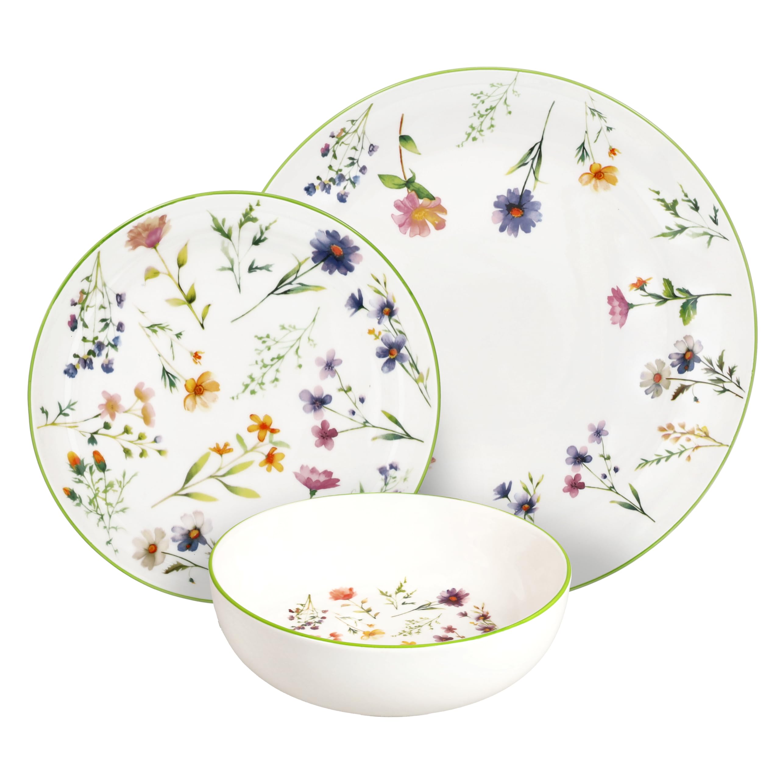 Tognana Juliette 12-Piece Dinner Set for 4 People, Porcelain, Multicolour