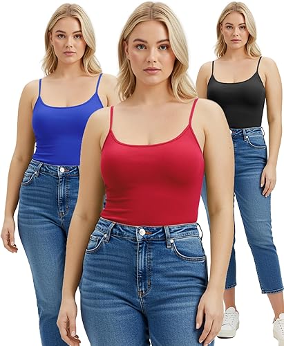 Miniatura 2 de Emmalise Camisola larga casual básica para mujer, con tirantes ajustables, top en capas