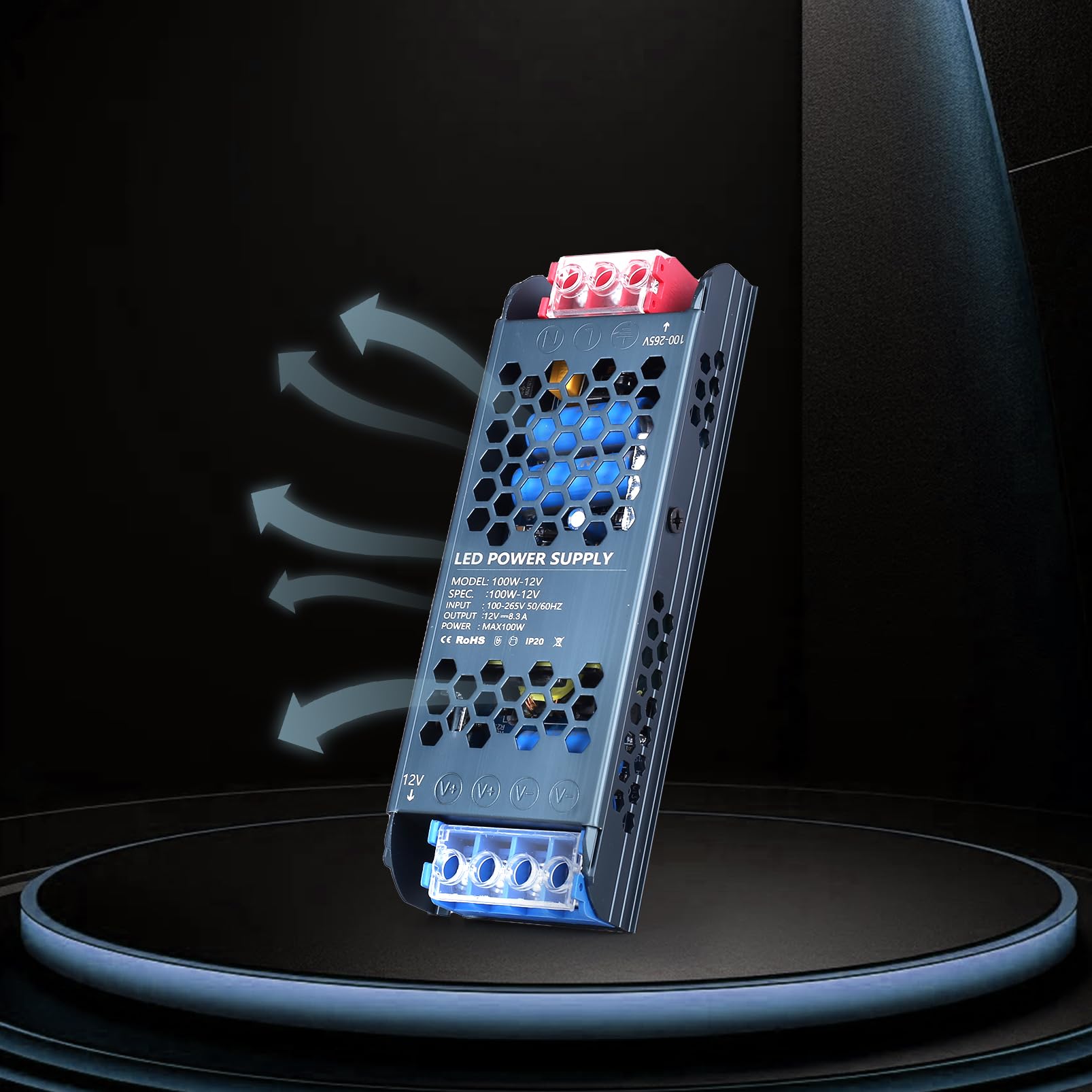 Alimentatore LED YOODI 220V A 24V - 150W, 6.25A, Tensione Costante, Ultra Sottile, Per Strisce Luci - Foto 9