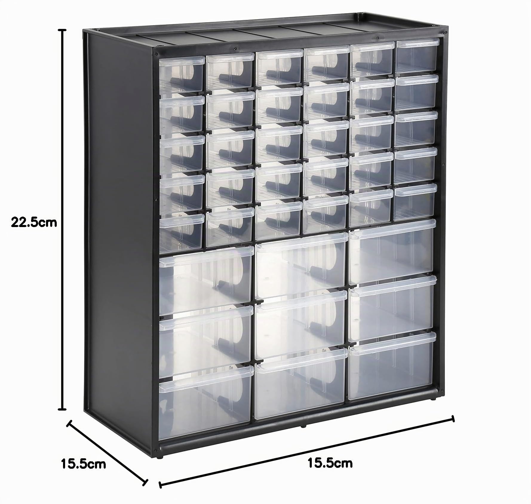 STANLEY 1-93-981 Caja de almacenamiento con 39 compartimentos & 1-93-980 - Caja de Almacenamiento para Piezas pequeñas con 30 cajones