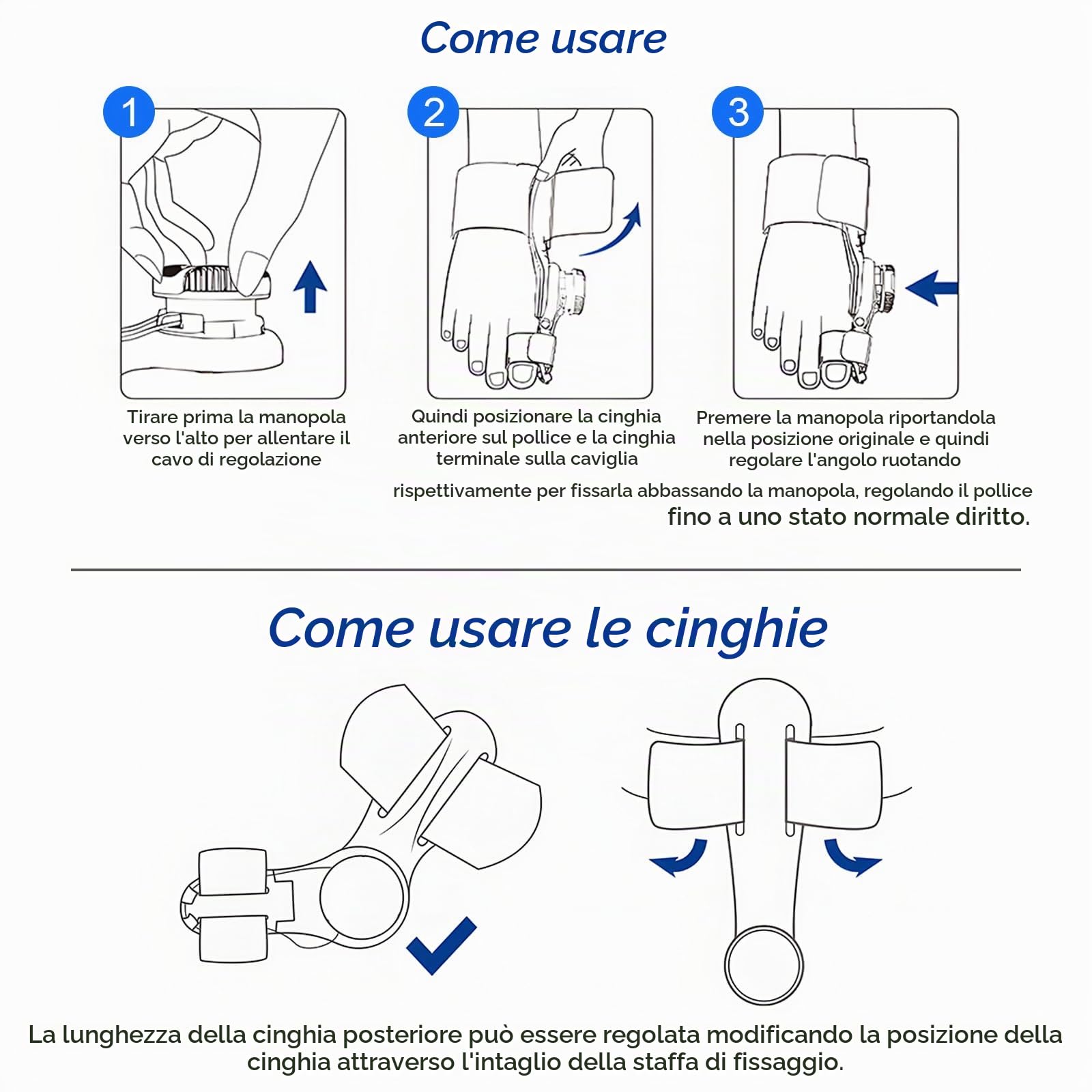 Alluce Valgo Correttore Manopola Regolabile Tutore Alluce Valgo Divaricatore Alluce Valgo Alluce Rettilineo Correzione Alluce Valgo Per Dita Dei Piedi Giorno E Notte Unis