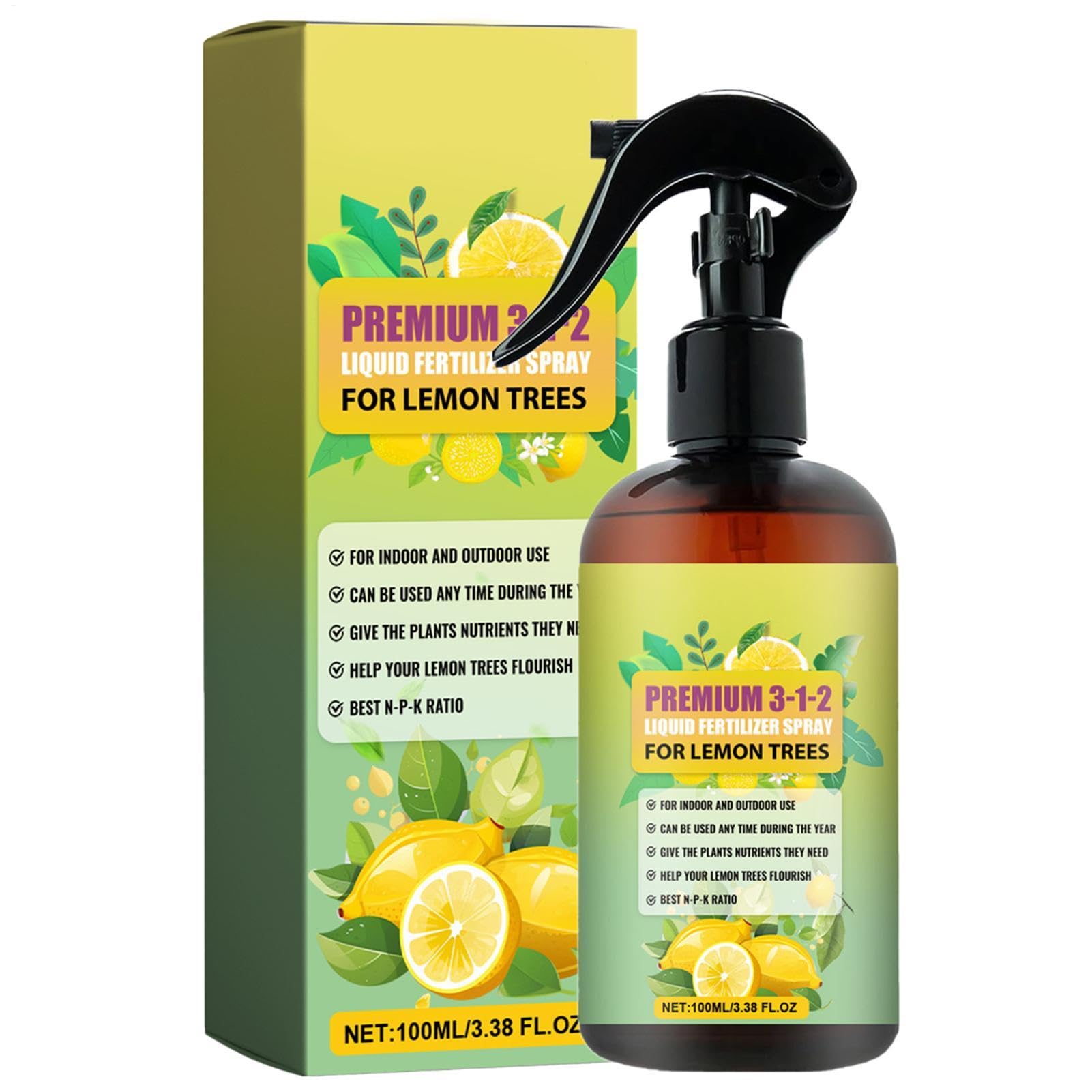 Lemon Tree Fertilizer Spray,100ml High Nitrogen Liquid Plant Food To Prevent Fruit Drop,Citrus Tree Nutrients Gardening Concentrate For Indoor & Outdoor