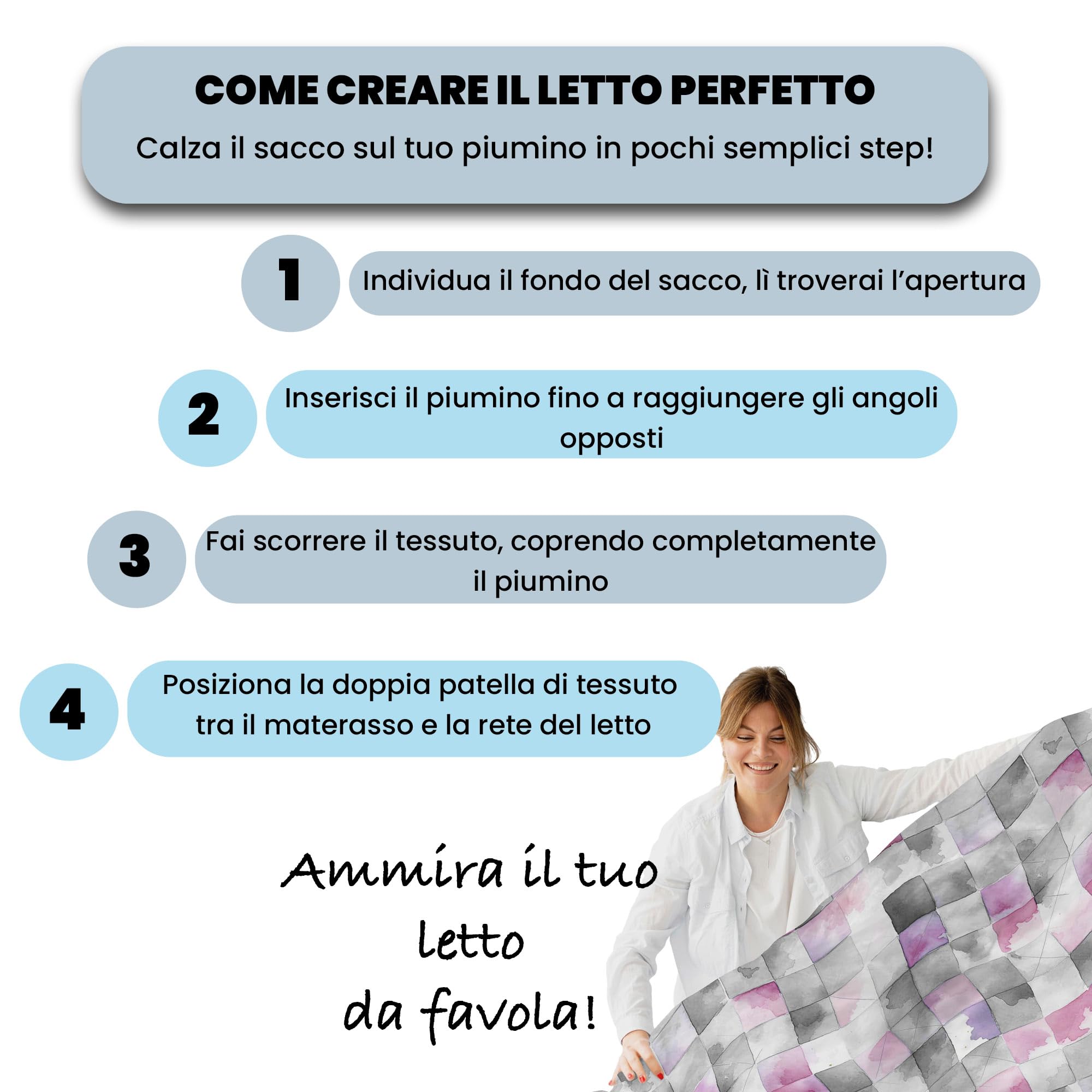 Set Copripiumino Matrimoniale River, lavorato in Italia - Parure Copri Piumino - Sacco Piumone 250x200cm con Doppia Patella e 2 Federe Cuscino (Matrimoniale, ili)