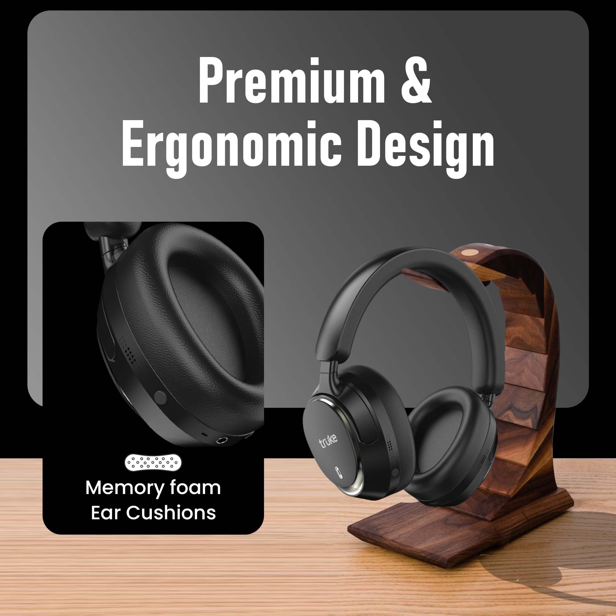 truke New Launch Aura Bass V2 Over The Ear Headphone with 50 -9