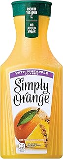 Simply Orange w/ Pineapple, 52 fl oz, 100% Juice Blend, Pulp Free, Orange Juice w/ Pineapple Juice