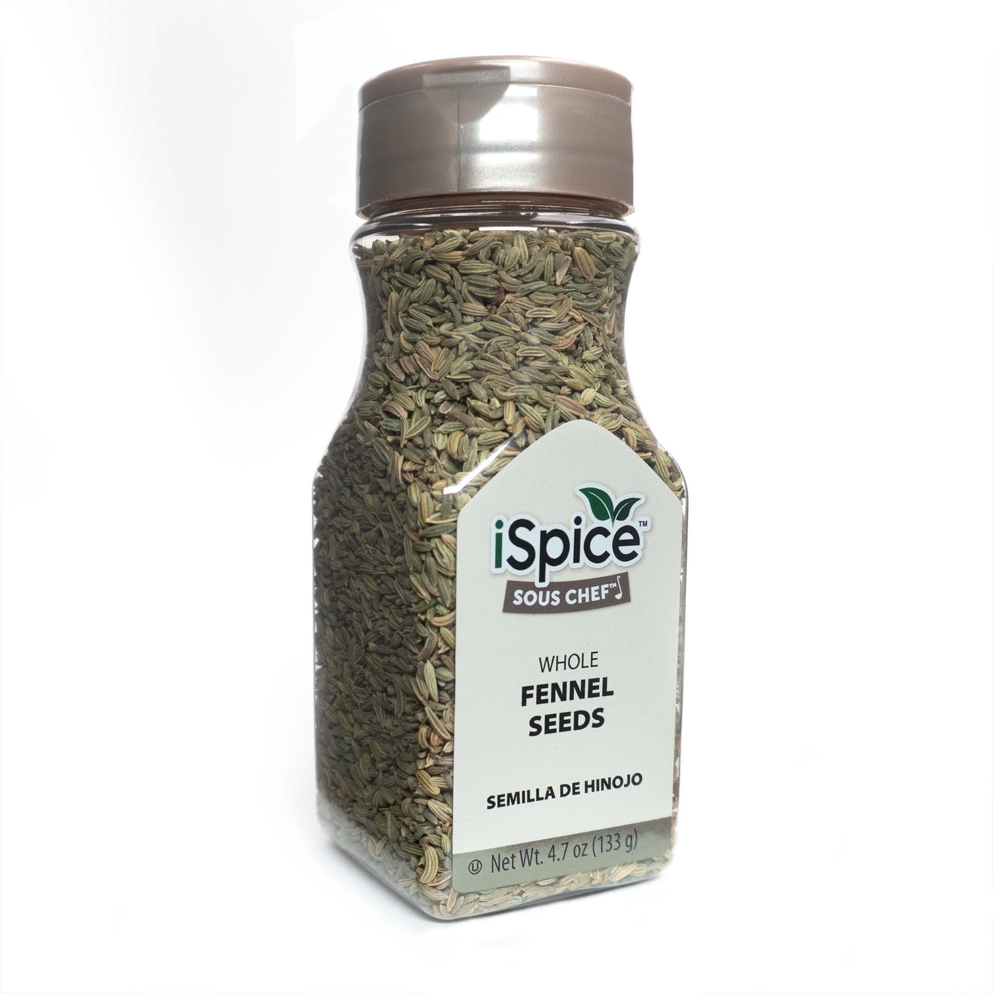 iSpice PREMIUM WHOLE FENNEL SEEDS | Highly Aromatic and Flavorful Herb | 4.7oz (133g)