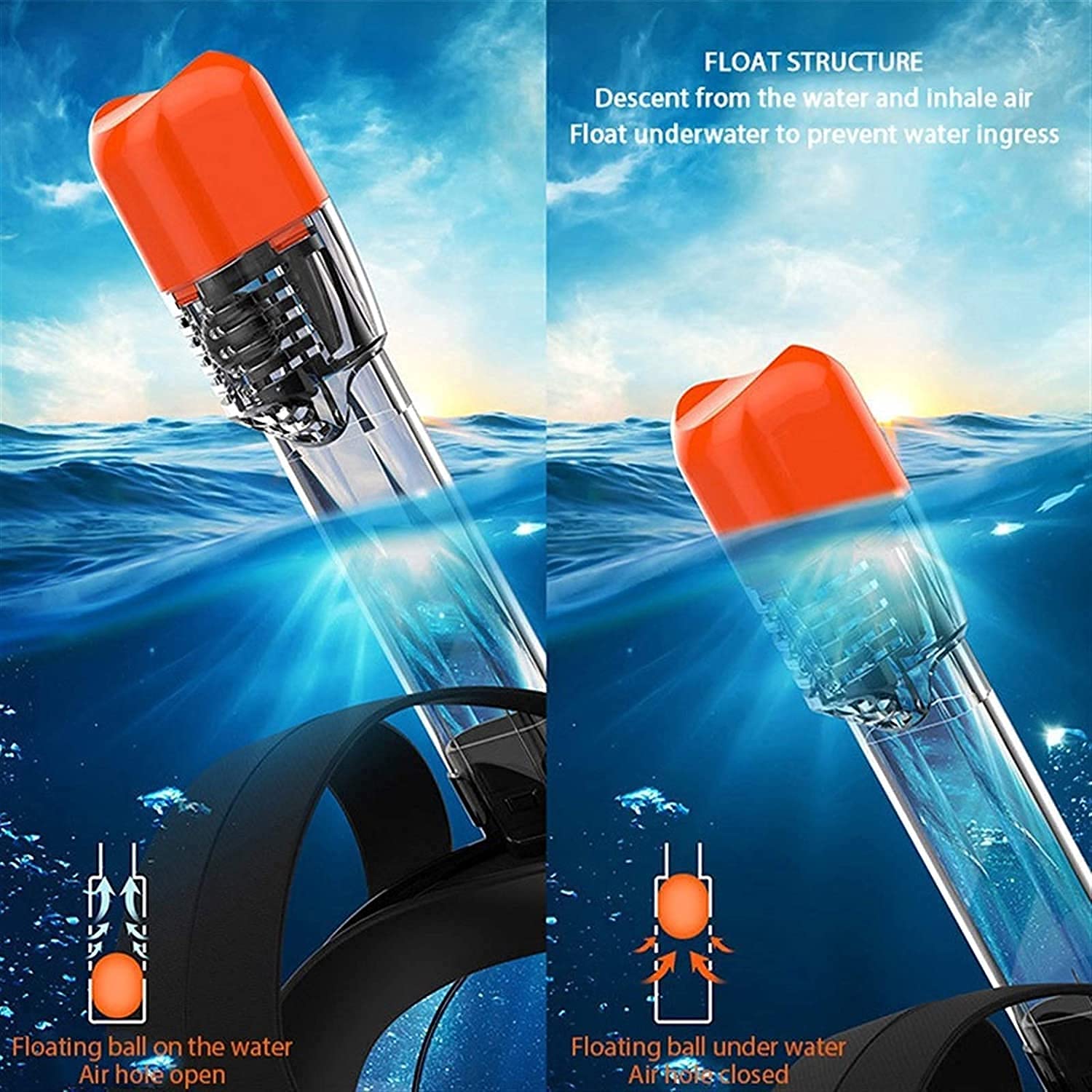 Maschera da Immersione, Maschera Subacquea Integrale for Snorkeling, for Uomo e Donna, for Nuoto, respirazione Subacquea, antiappannamento