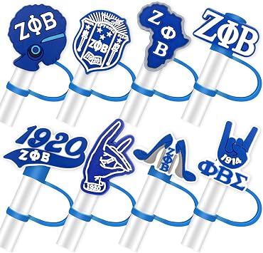 8Pcs Girls Straw Toppers for Tumbles, 10mm Straw Cover Caps Compatible with 30&40 Oz Tumbler with Handle, Drinking Straw Covers Cap for Tumbles Cups Accessories Blue