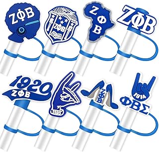 8Pcs Girls Straw Toppers for Tumbles, 10mm Straw Cover Caps Compatible with 30&40 Oz Tumbler with Handle, Drinking Straw Covers Cap for Tumbles Cups Accessories (Blue)