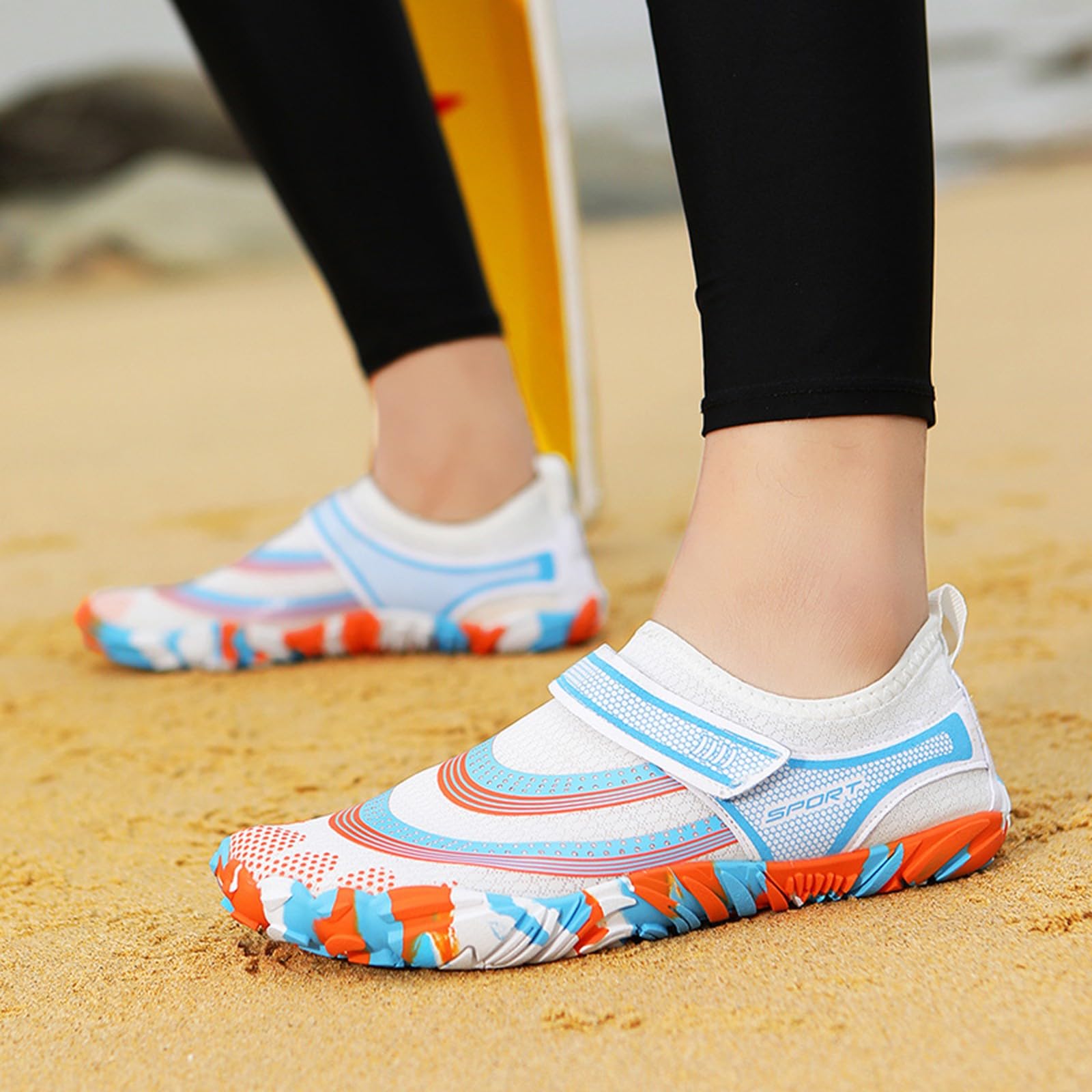 Zapatos de agua para hombre, estilo bohemio, de secado rápido, ligeros, con correa, para playa, piscina, surf y kayak