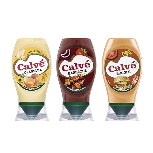 Calvé Maionese Classica, 250 ml + Calvé Salsa Barbeque, Formato 250 ml + Calvé Salsa Burger, 250 ml, Set di Salse Per il Tuo Barbecue