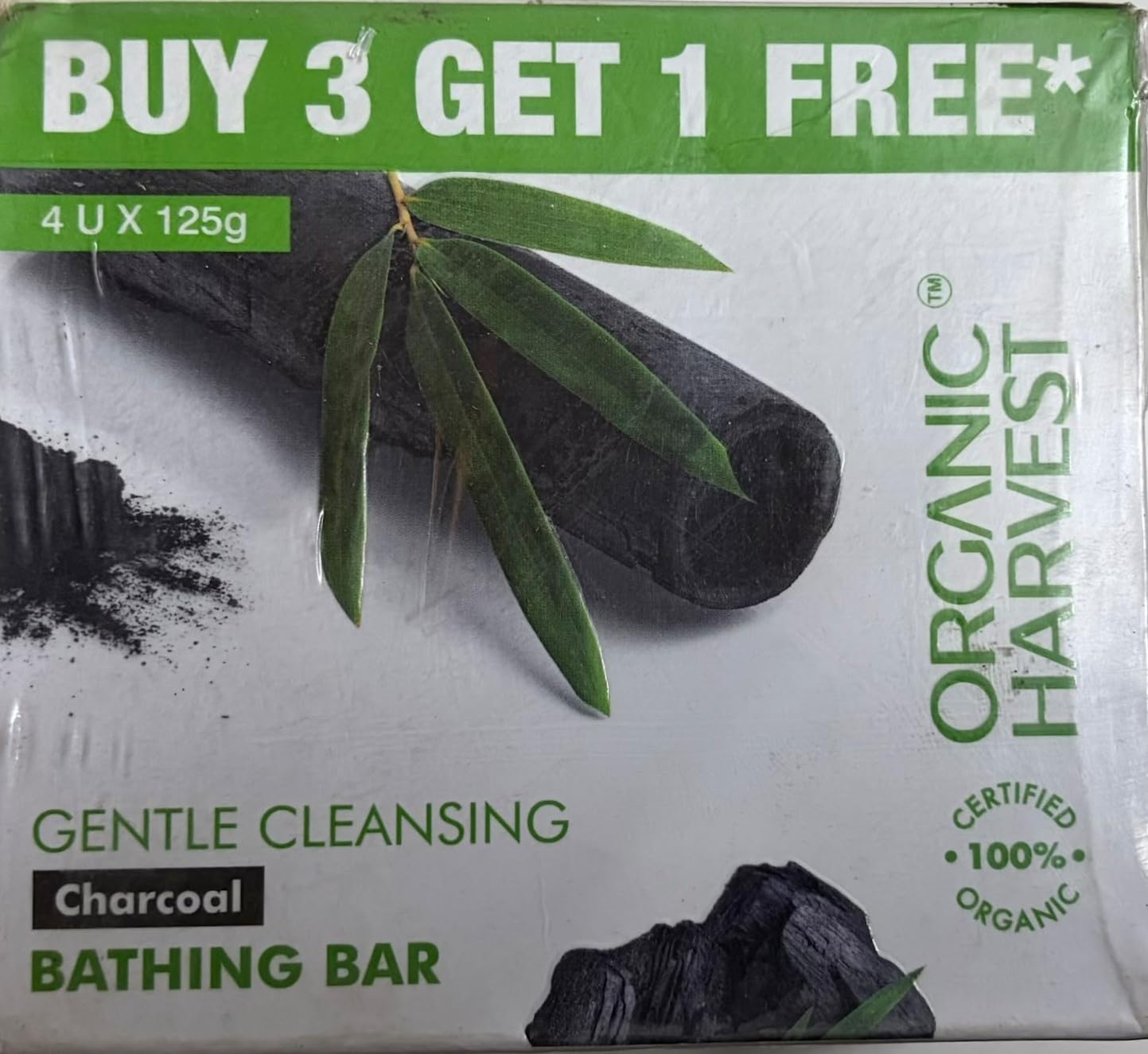 Organic Harvest Luxurious Bathing Bar: Activated Bamboo Charcoal | Activated Bamboo Charcoal Soap for Revitalised Skin | 100% American Certified Organic | Sulphate & Paraben-free, 125gm (Pack of 4)-picture-53