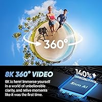 Vista 2 de Insta360 X4 Paquete de Resistencia - Cámara de acción impermeable 360 de 8K, video de gran angular de 4K, palo invisible para selfies, protectores