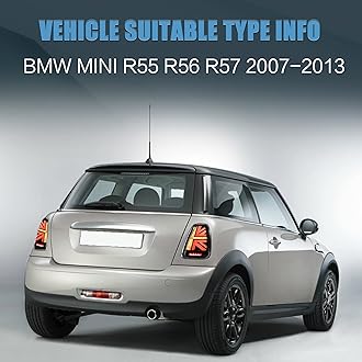 VLAND Taillights Assembly Fit for 2007-2013 BMW Mini R-Series 2th Gen, Plug and Play, Smoked