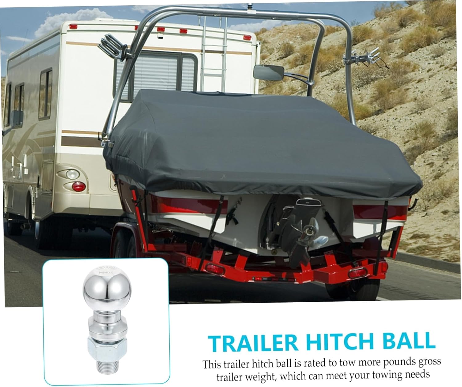 High Strength Trailer Ball Joint Accessories Hitch Ball Chrome-Plated Rv Coupler Parts