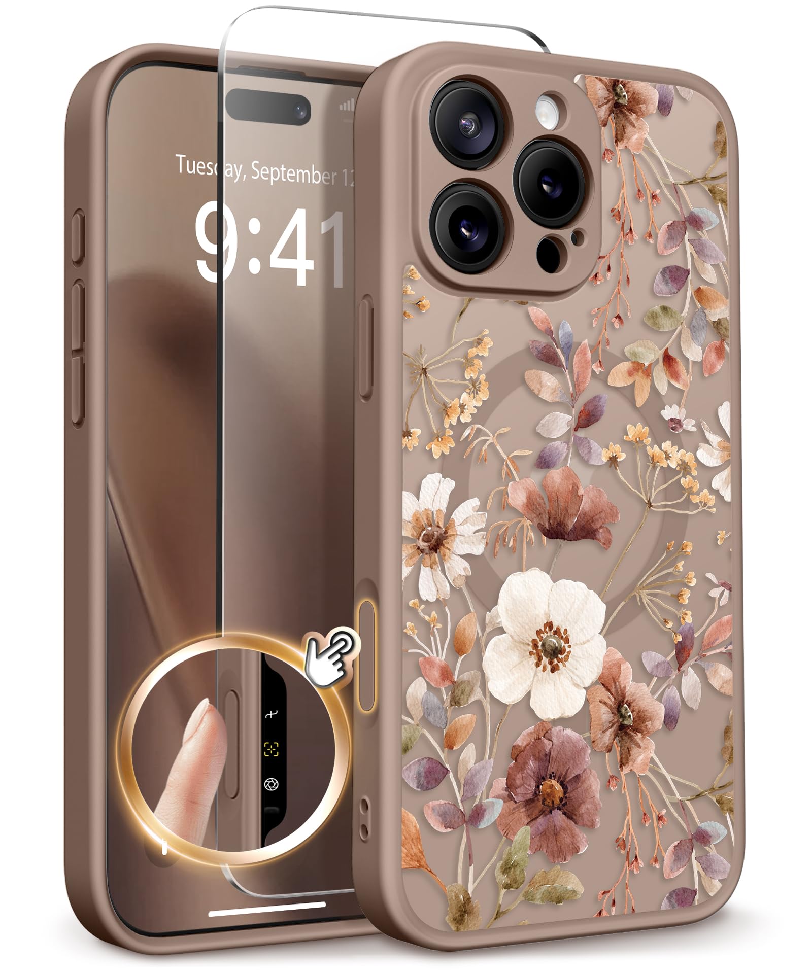 Photo 1 of GVIEWIN for iPhone 16 Pro Max Case Compatible with MagSafe Screen Protector