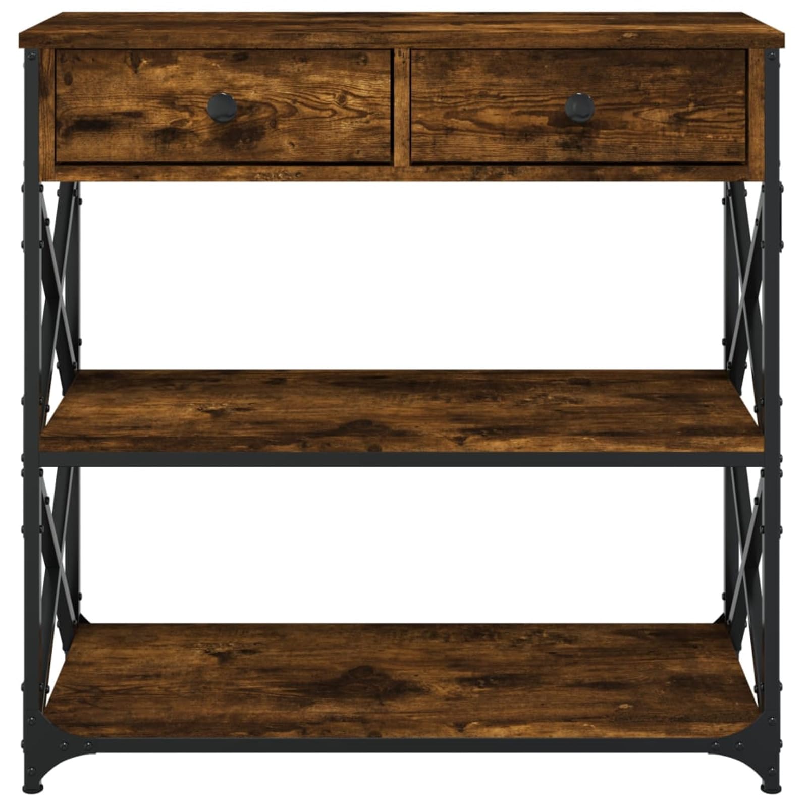 Tavolino Consolle Rovere Marrone 140x29x75 cm Legno Multistrato
