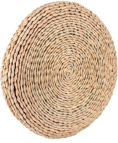 Miniatura 8 de Fydun Cattail Hand8209Woven Pouf Tatami Seats Cushion for Balcony Bay Win Decoration Cattail Hand8209Woven Pouf Tatami for Family