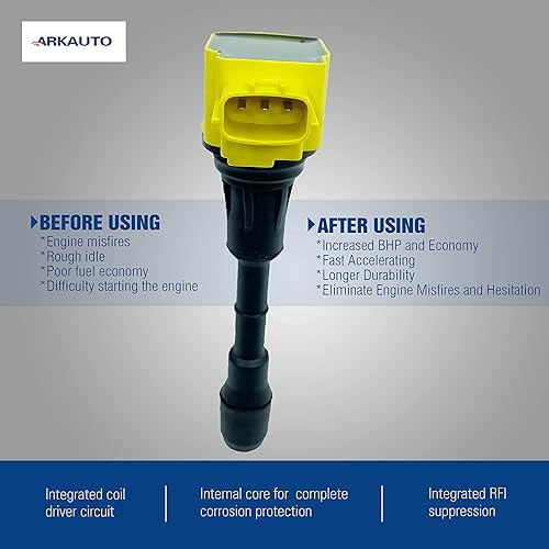Miniatura 3 de Bobina de encendido ARKAUTO de alto rendimiento 22448-EY00A 22448EY00A UF-617 UF617 C1731 para Nissan 370Z Infiniti EX37 FX37 G37 G37S M37 Q50 Q60