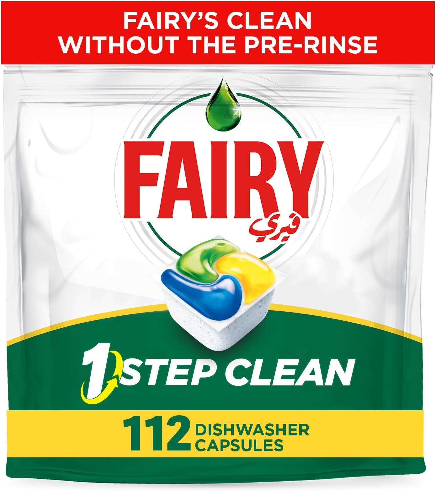 – 1 Step Clean Automatic Dishwasher Tablets, Lemon Scent, 112 Tablets