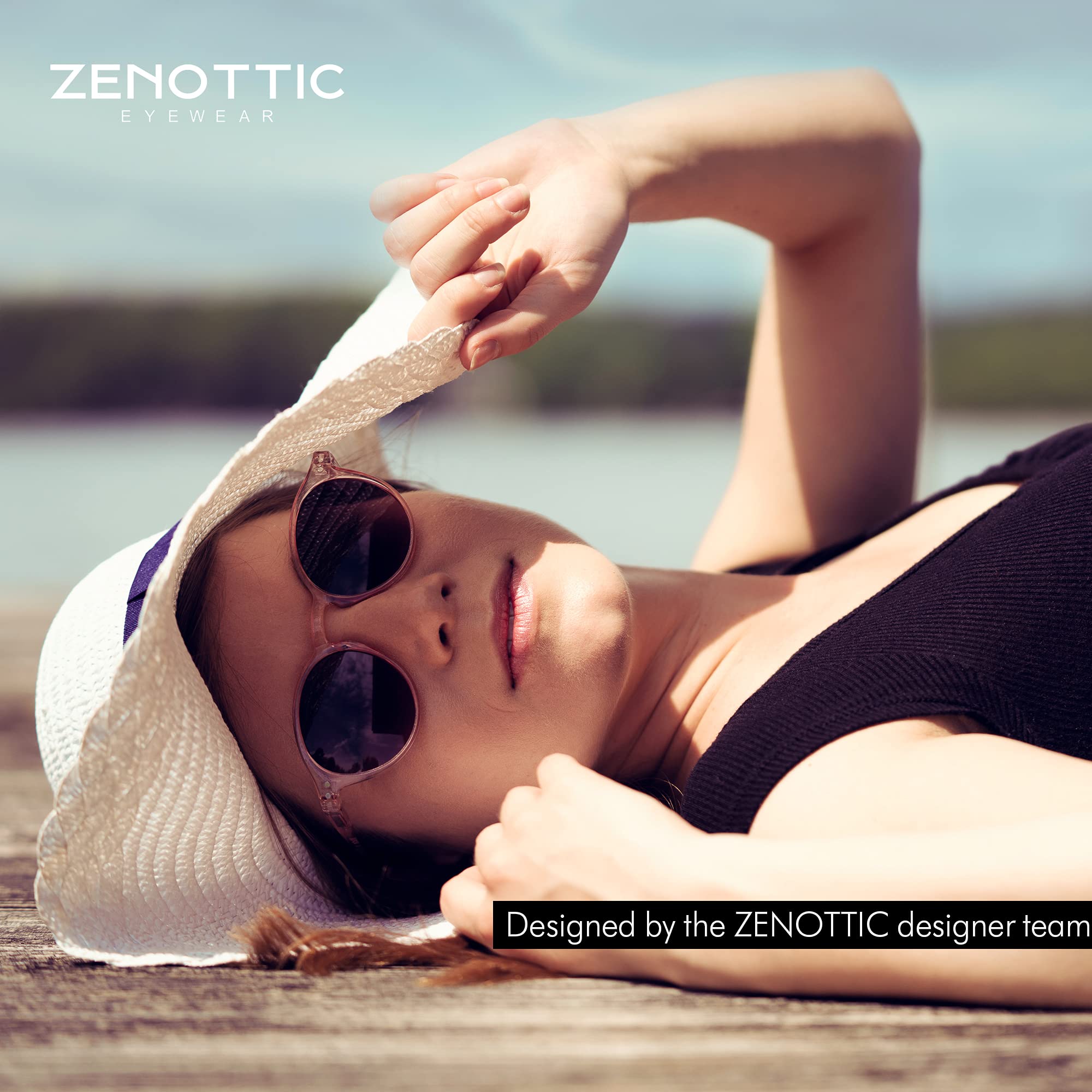 ZENOTTIC Occhiali da Sole Polarizzati Retrò Classici Rotondi Vintage Occhiali da Sole UV400 Montatura da Uomo e Donna