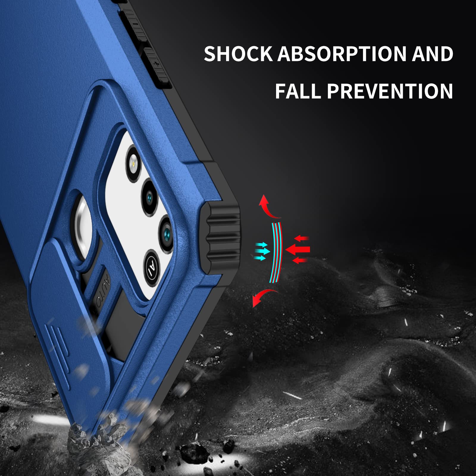 Custodia YOUULAR Per Infinix Hot 9 / Note 7 Lite – Antishock Con Staffa Telescopica E Finestra Scorrevole – Rosa - 2