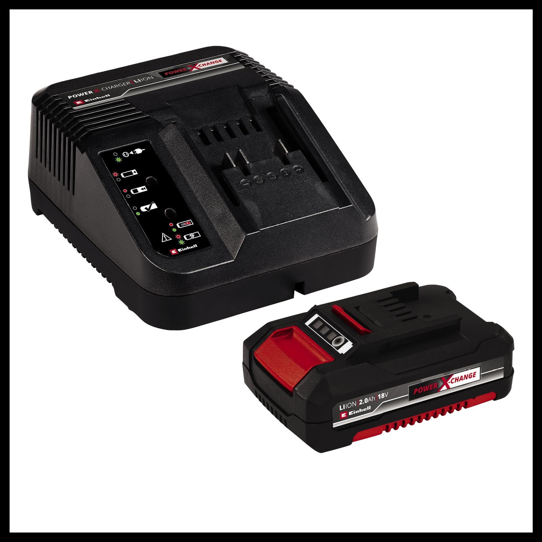 Einhell Compresor de Coche con Batería CE-CC 18 Li + Set de Bomba de Aire CE-AP 18 Li Power X-Change (18 V, incl. Accesorios, 1 Batería 2,0 Ah y Cargador)