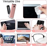 Vista 5 de 2 unidades de limpiador de pantalla en aerosol y paño para monitor de laptop y pantallas de automóvil, kit de limpieza con atomizador para pantalla