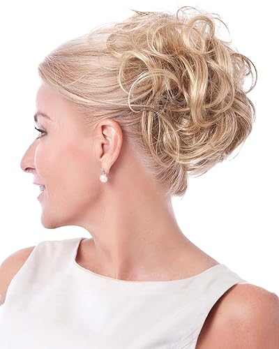 Miniatura 3 de Toni Brattin Clip doble suave rizo color marrón claro 7.5 pulgadas longitud clips adjuntos volumen calor fibra sintética ChangeLite rizado recto