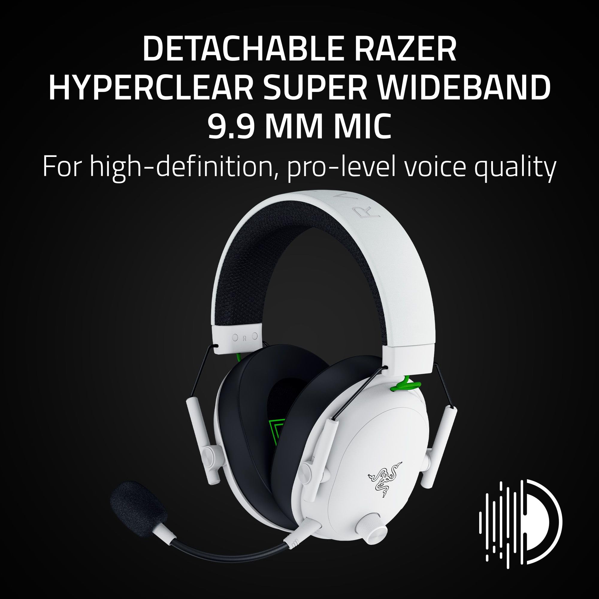 Razer BlackShark V3 - Cuffie da gioco wireless per Xbox, driver da 50 mm, microfono a banda larga, 2,4 GHz, Bluetooth, USB, funziona con PC, Mac, PS5, Nintendo Switch, smartphone, lunga durata della