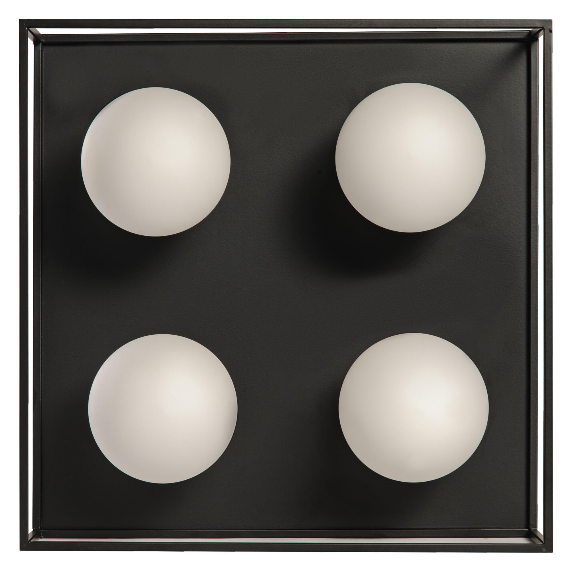 LEDVANCE DECOR Square plafoniera da bagno 350x350 IP44, nera, attacco G9 per sostituzione lampada, compatibile con lampada normale o smart, protezione IP20