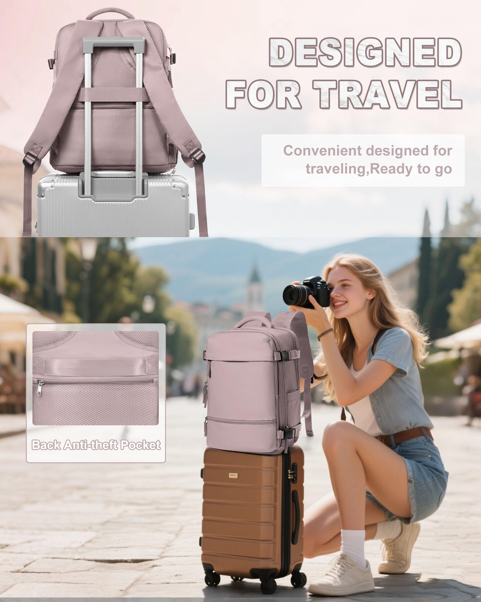SZLX Duży Plecak Ryanair Bagaż Podręczny 40x30x20 Podróżny dla Kobiet, Bagaż Podręczny Ryanair 40x30x20 Wizz Air pod Fotelem Wodoodporny Plecak na Laptopa 14 Cali dla Mężczyzn