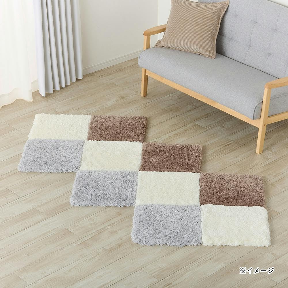 美品　CAINZ 洗えるパズルラグマット　24枚 Amazon | カインズ(CAINZ) 洗えるパズルラグマット シャギー ライト