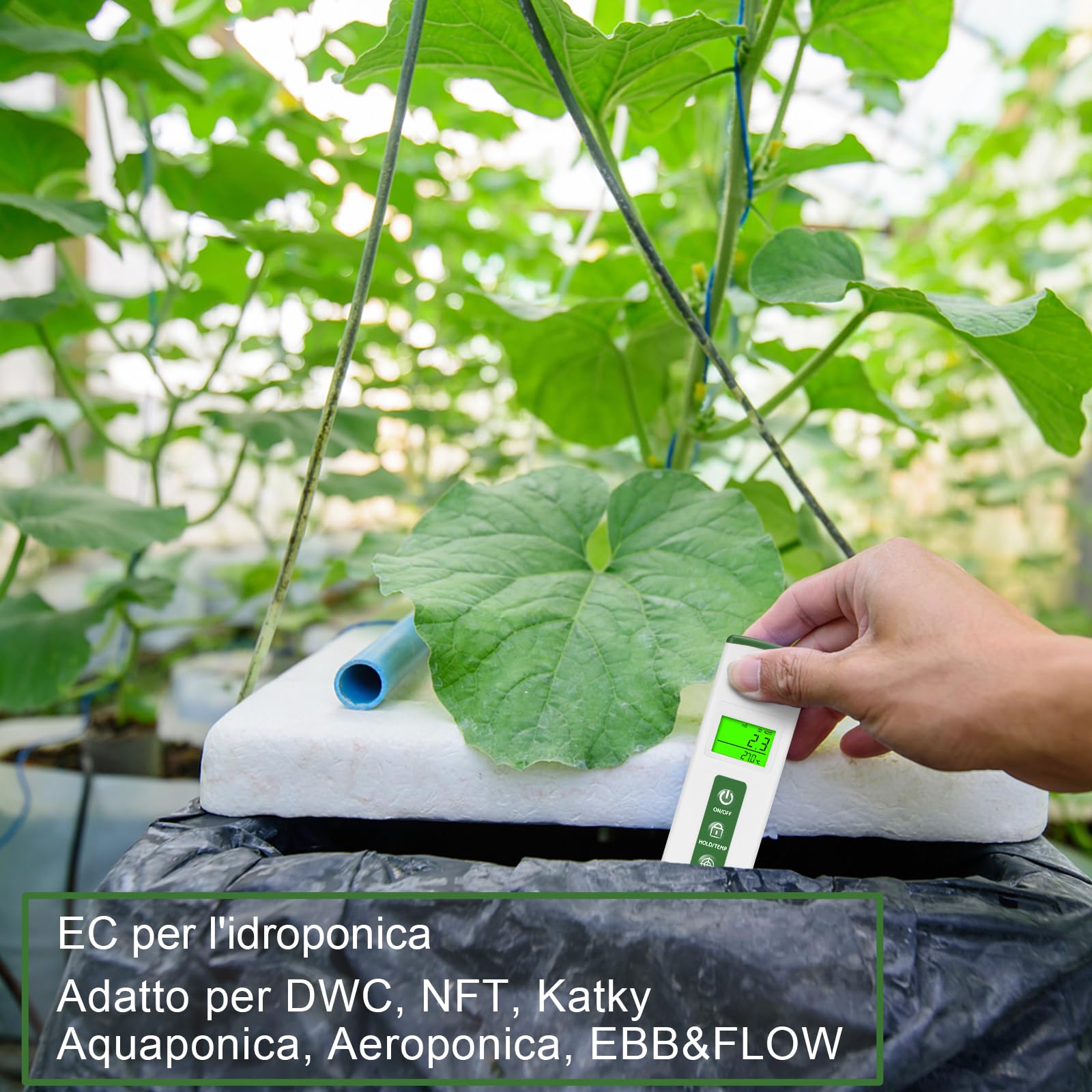 YINMIK Misuratore TDS Digitale Professionale con EC e Temperatura Tester Acqua ad Alta Precisione ATC Modalità PPM500/PPM700 Misuratore di Conduttività per Idroponica Acquari Piscine e Acqua Potabile