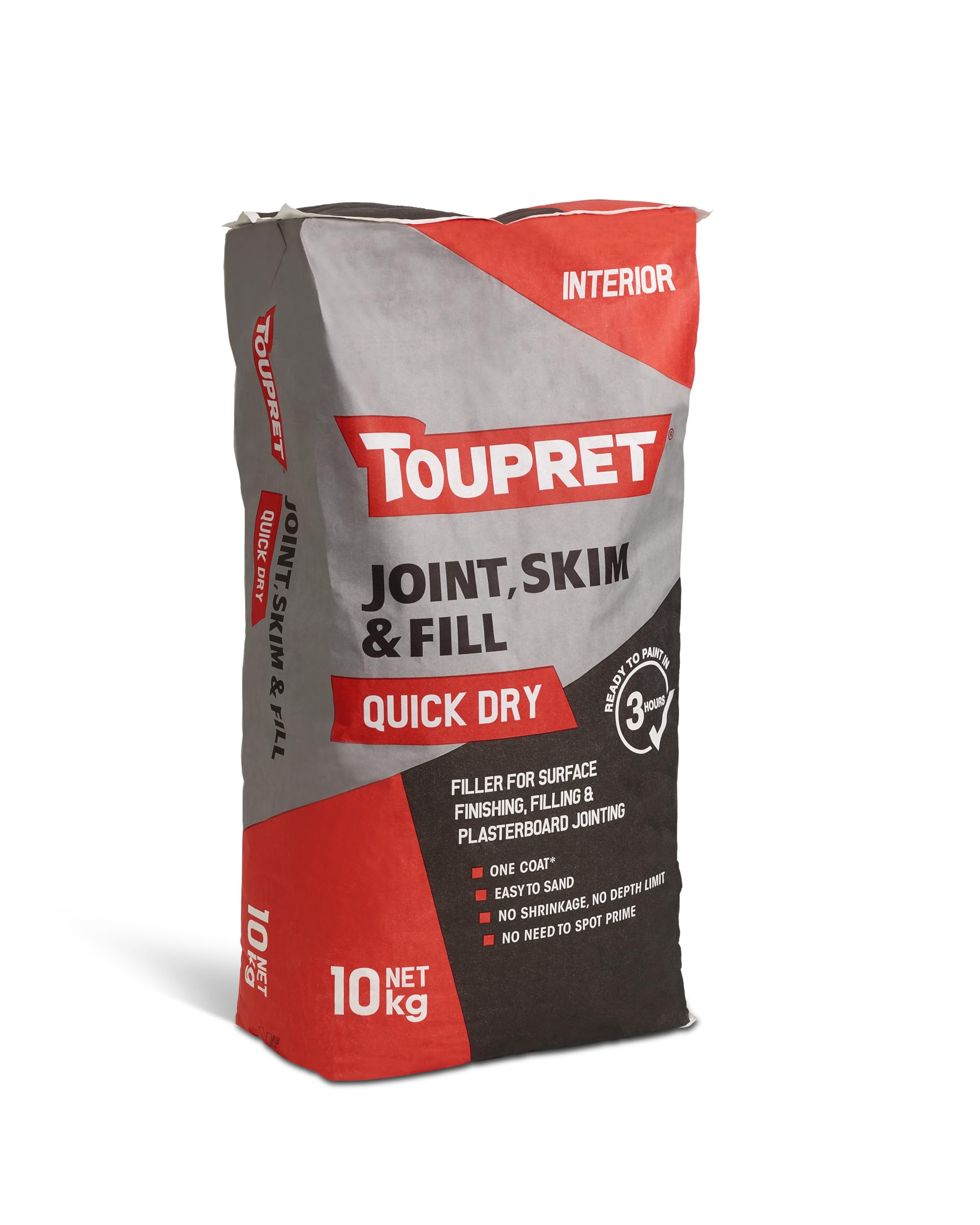 Toupret Fgbjsr10Gb Quick Dry Joint Skim & Fill 10Kg Toufgbjsr10G from B&Q