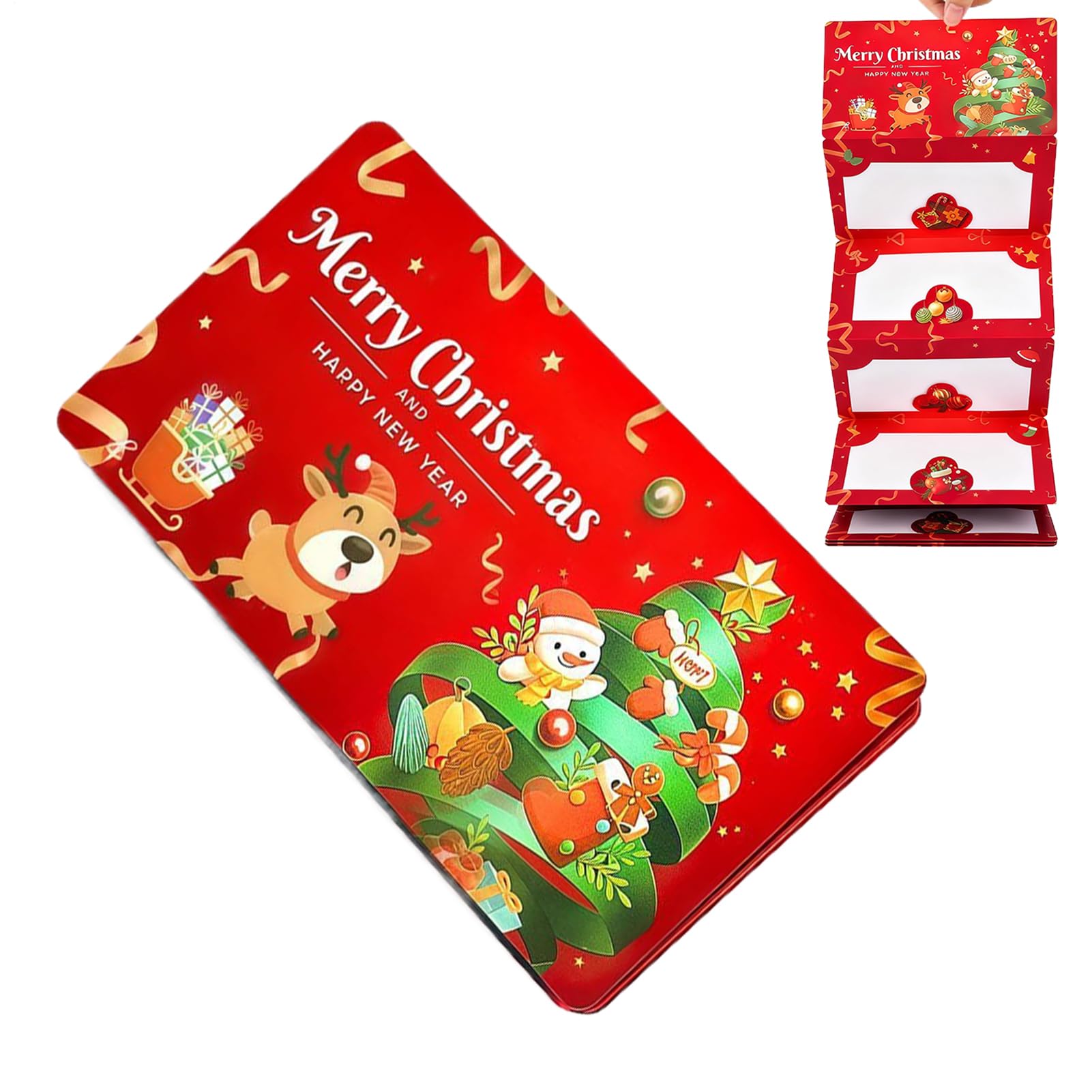 Hucha de Navidad, 10 Compartimentos, Soporte Plegable Festivo, Hucha de Navidad, para Festival, propuesta de Matrimonio, día de San Valentín, niños, cumpleaños, Adultos, Amigos, niños, Hombres