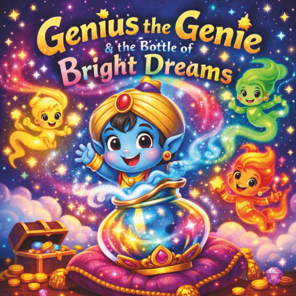GENIUS THE GENIE & THE BOTTLE OF BRIGHT DREAMS: Children's Storybooks| A Magical Rhyme-Time Adventure| Imagination| Kindness| Adventure| Rhyming| For ... 30 Pages| Size 8.5 x 8.5 (Childrens Books)