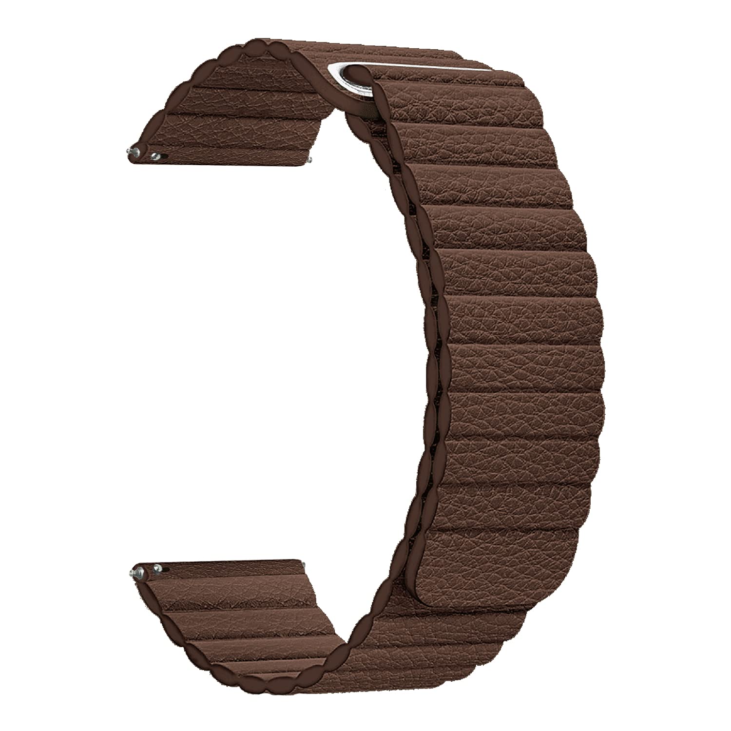 ACM Watch Strap Magnetic Leather Loop compatible with Pebble Cosmos Luxe Smartwatch Luxury Band