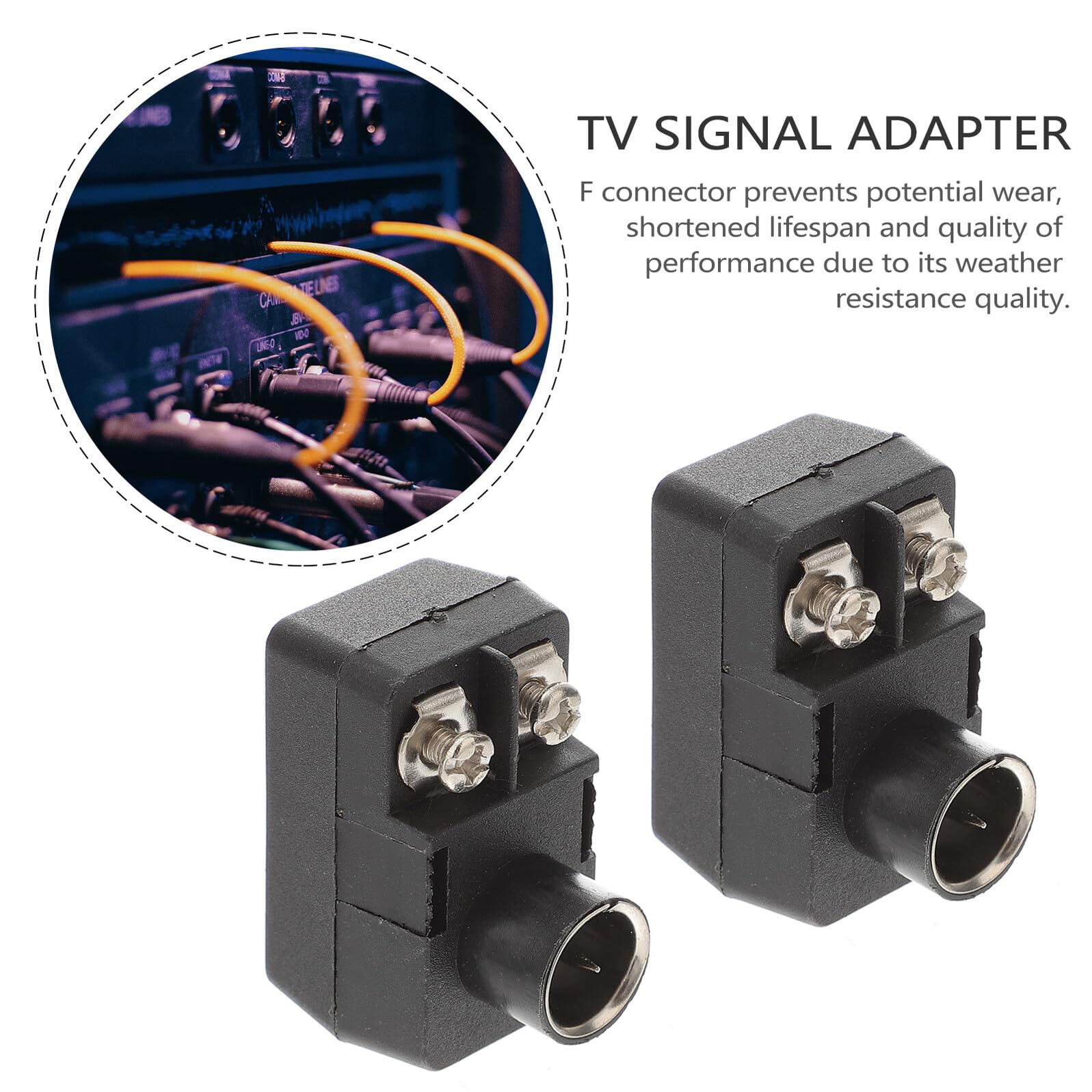 75-300 Ohm Tv Signaladapter Schwarz 2 Stück Metall Abs