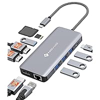 Docking Station USB C, NOVOO 11 in 1 Hub USB C