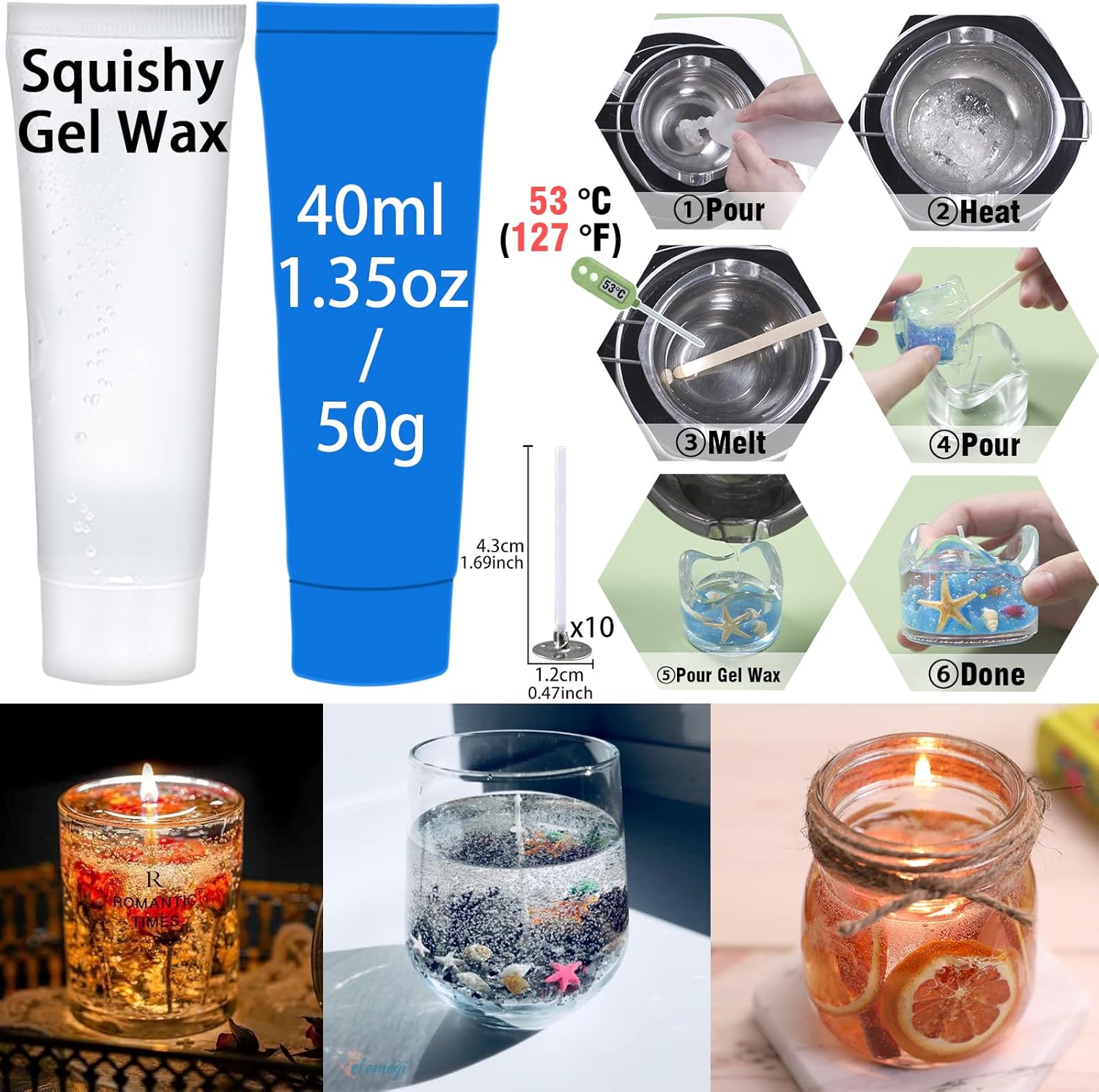 Exceart 15個 アイスソープ作り ワックス ジュエリー ギフト 子供 手作り ビーズ クラフト クリスタル 樹脂 Diy Cm シリコン ラウンド型 フォンダン キャンドル Mm ボール型